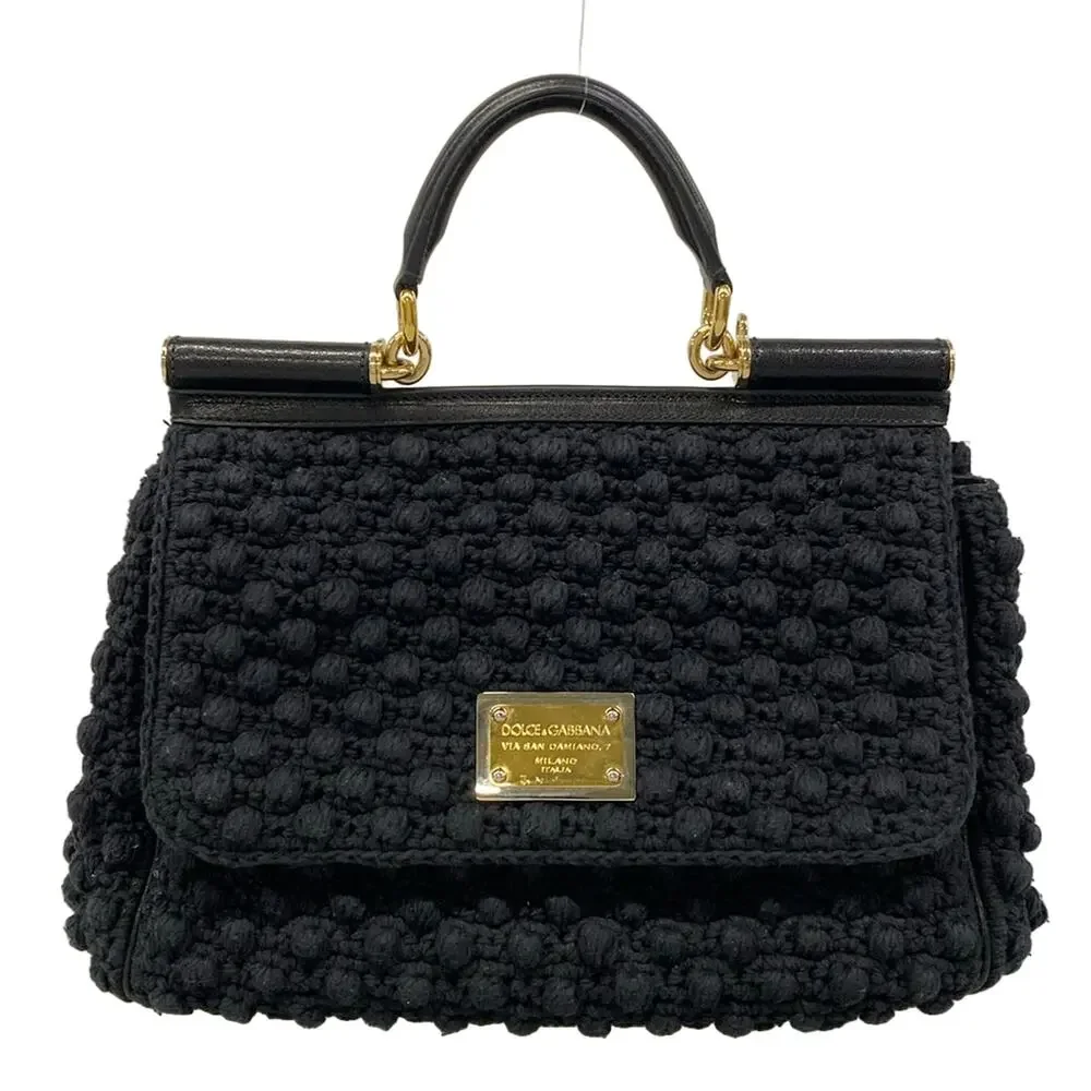 Dolce & Gabbana DOLCE&GABBANA Sicily Handbag Cotton Leather